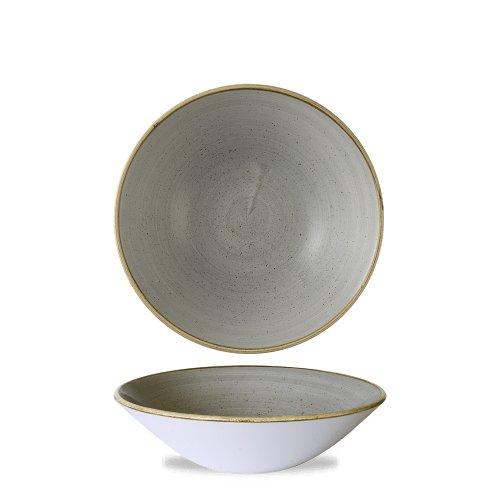 Churchill Super Vitrified Stonecast Peppercorn Grey Teller Tief 19cm für Gastronomie
