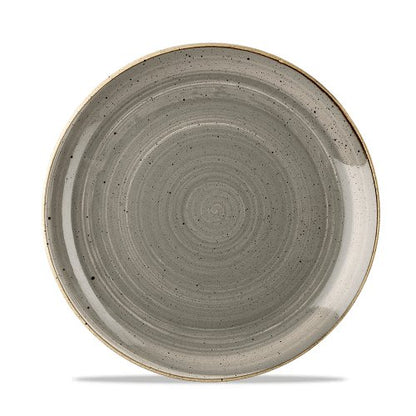 Churchill Super Vitrified Stonecast Peppercorn Grey Teller, geeignet für Gastronomie und tägliche Nutzung