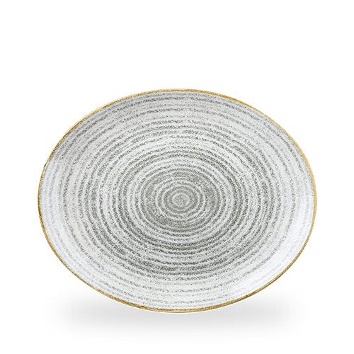 Churchill Super Vitrified Studio Prints Stone Grey Platte für die gastronomische Präsentation