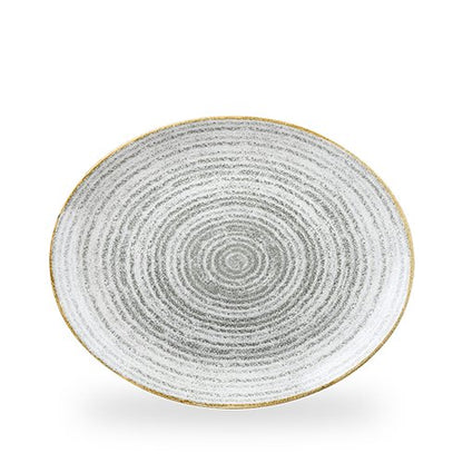 Churchill Super Vitrified Studio Prints Stone Grey Platte für die gastronomische Präsentation