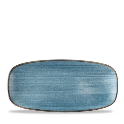 Churchill Stonecast Raw Teal Platte für Gastronomie, rechteckig 26,9x12,7cm