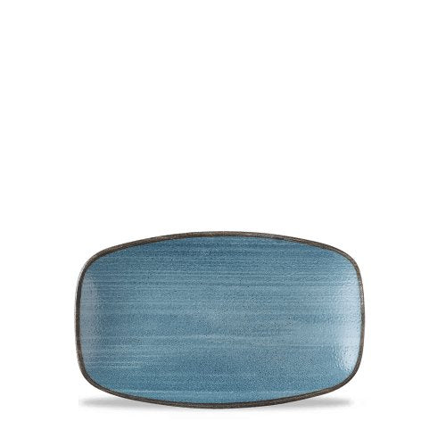Churchill Super Vitrified Stonecast Raw Teal Platte für gastronomische Nutzung.