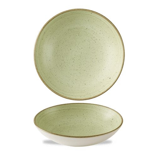 Churchill Super Vitrified Stonecast Raw Green Teller Tief Coup 18,2cm für Gastronomie