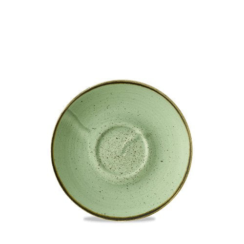 Churchill Super Vitrified Stonecast Sage Green Cappuccino-Untertasse für Gastronomie