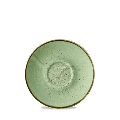 Churchill Super Vitrified Stonecast Sage Green Cappuccino-Untertasse für Gastronomie