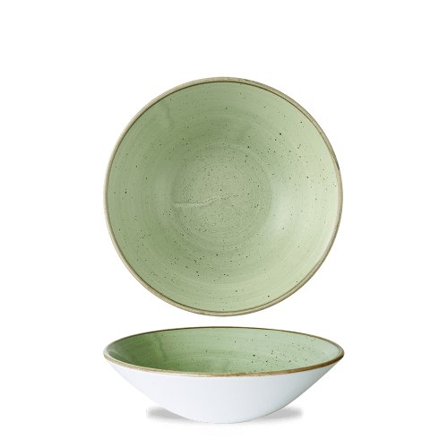 Churchill Super Vitrified Stonecast Sage Green Teller Tief 19cm für Gastronomie.