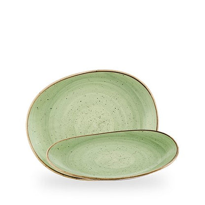 Churchill Super Vitrified Stonecast Sage Green Teller 26 cm, ideal für Gastronomie und Präsentation von Speisen.