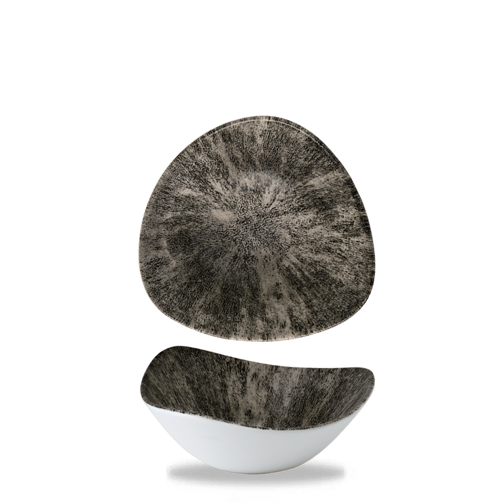 Churchill Super Vitrified Stone Quartz Black Schale für Gastronomie und kreative Präsentationen