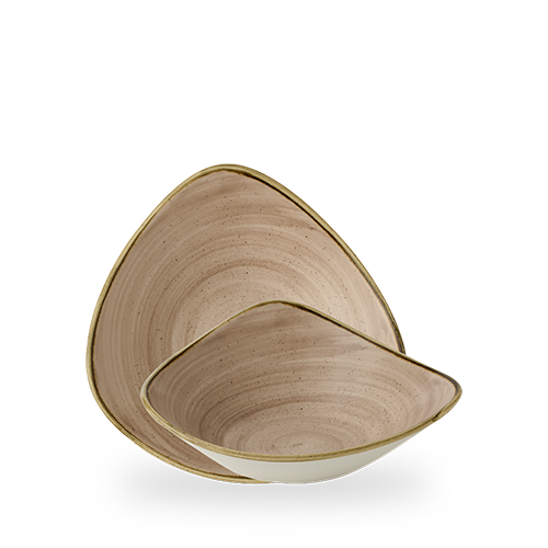 Churchill Super Vitrified Stonecast Truffle Lotus Dreieckige Schale für Gastronomiebetriebe