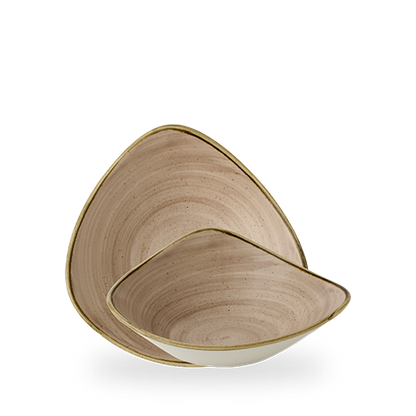 Churchill Super Vitrified Stonecast Truffle Lotus Dreieckige Schale für Gastronomiebetriebe