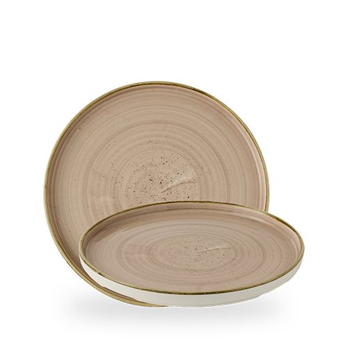 Churchill Super Vitrified Stonecast Truffle Walled Plate 26 cm für gastronomischen Einsatz