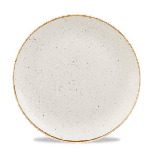Churchill Stonecast Barley White Teller, flach, rund, ideal für die Gastronomie.