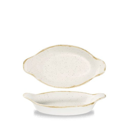 Churchill Super Vitrified Stonecast Barley White Pfanne Oval 23.2x12.5cm für Gastronomie