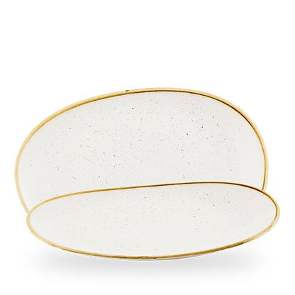 Churchill Super Vitrified Stonecast Barley White Teller 34.5 x 23.5cm für Gastronomie