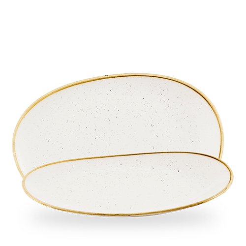 Churchill Super Vitrified Stonecast Barley White Teller 34.5 x 23.5cm für Gastronomie