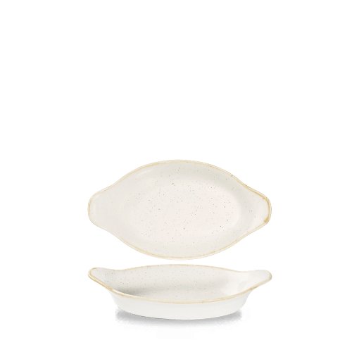 Churchill Super Vitrified Stonecast Barley White Pfanne Oval 20.5 x 11.3cm für Gastronomie