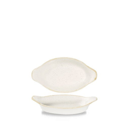 Churchill Super Vitrified Stonecast Barley White Pfanne Oval 20.5 x 11.3cm für Gastronomie