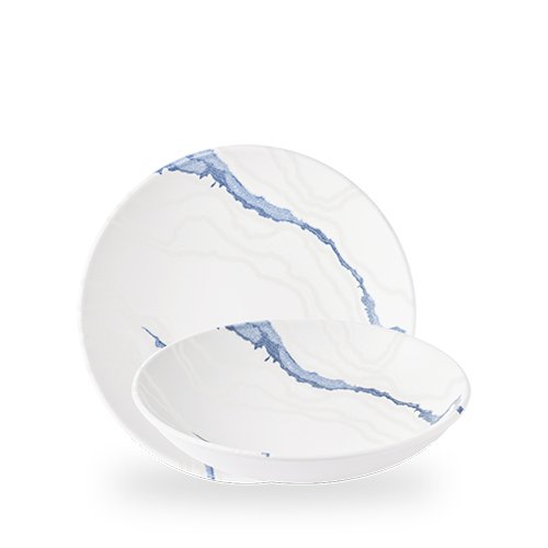 Churchill Super Vitrified Tide Accents Blue Teller Tief 24.8cm für gastronomische Anwendungen