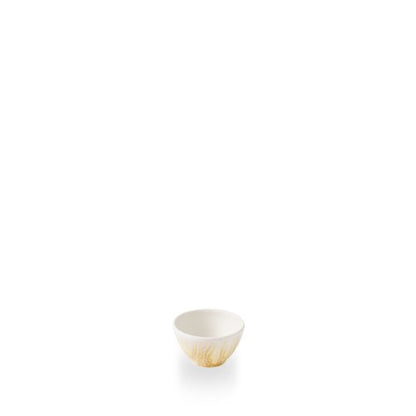 Churchill Super Vitrified Tide Gold Contour Dip Schale für Dips und Saucen im Gastronomieeinsatz