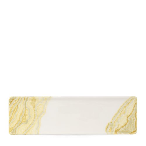 Churchill Super Vitrified Tide Gold Platte 30x9cm für ansprechende Speisenpräsentation