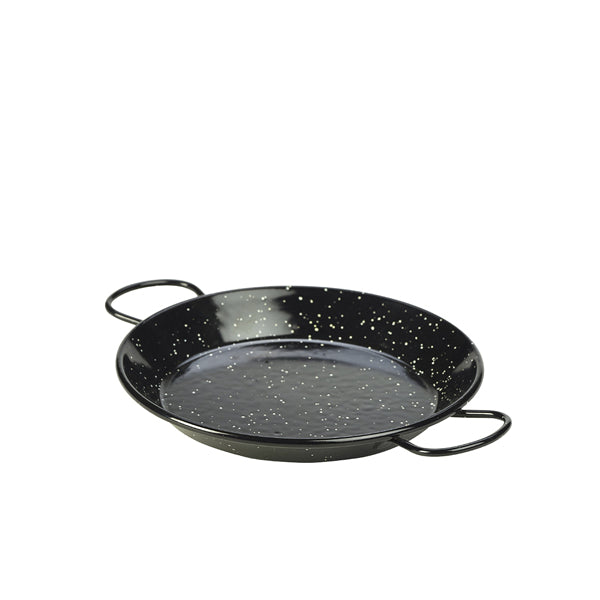 Nevilles Black Enamel Paella Pan 20cm für die Zubereitung und Präsentation von Paella.