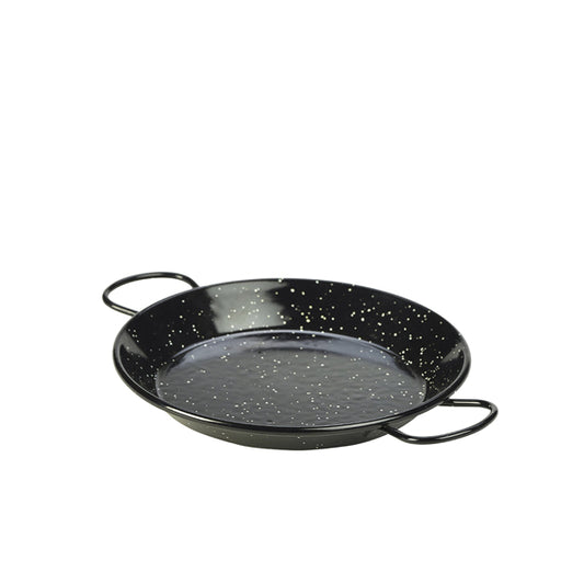Nevilles Black Enamel Paella Pan 20cm für die Zubereitung und Präsentation von Paella.