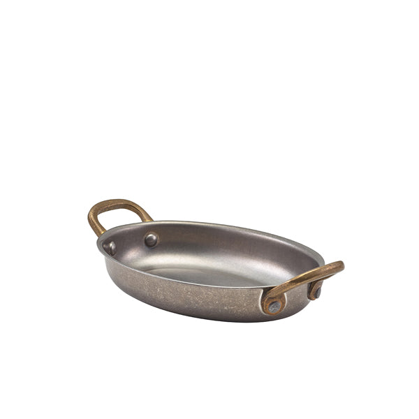 Nevilles GenWare Vintage Steel Oval Dish für die Präsentation von Speisen