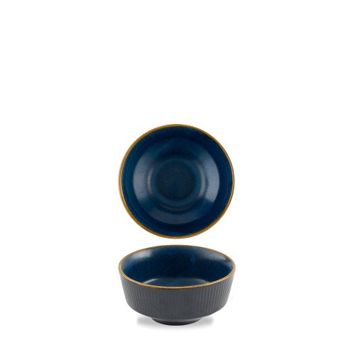 Churchill Super Vitrified Tokyo Blue Schale Auf Fuss für das Servieren von Speisen