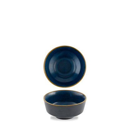 Churchill Super Vitrified Tokyo Blue Schale Auf Fuss für das Servieren von Speisen