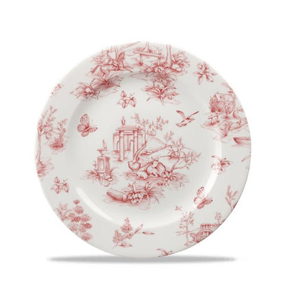 Churchill Super Vitrified Cranberry Toile Teller Flach 21cm - ideal für die Gastronomie