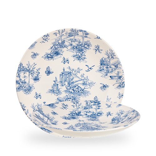 Churchill Super Vitrified Toile Prague Teller, tief, rund, 28cm, ideal für Gastronomie und Servieren