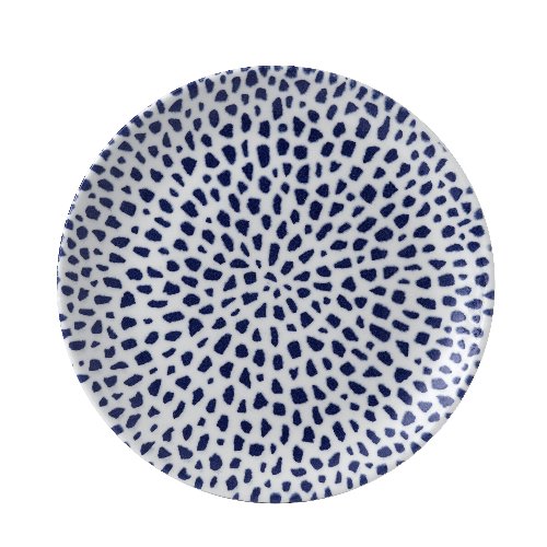 Dudson Terrazzo Blue Teller Flach Coup 26cm für die Präsentation von Speisen in der Gastronomie