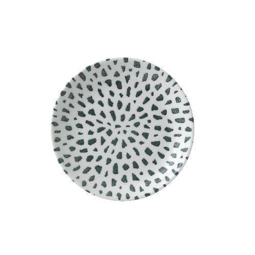 Dudson Terrazzo Green Teller Flach Coup 16,5cm für die Präsentation von Speisen in der Gastronomie