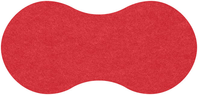 Fortessa FIBERIXX KIRSCHE Untersetzer-Twin 23x11cm für Gastronomie
