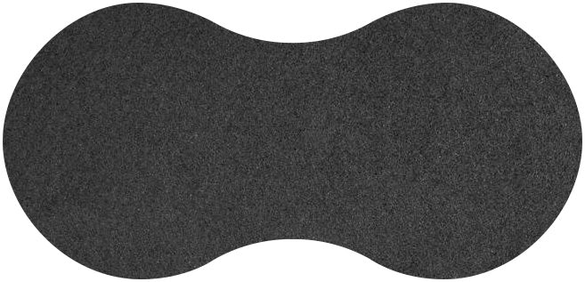 Fortessa FIBERIXX SCHWARZ Untersetzer-Twin 23x11cm für Gastronomie