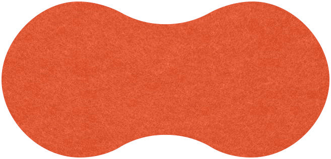 Fortessa FIBERIXX ORANGE Untersetzer-Twin 23x11cm für Gastronomie und Events