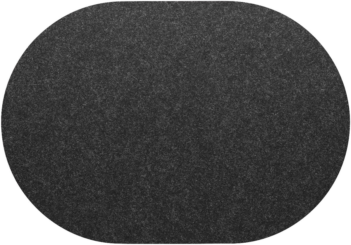 Fortessa WOLLFILZ ANTHRA Tischset Oval 34x42cm für Gastronomie