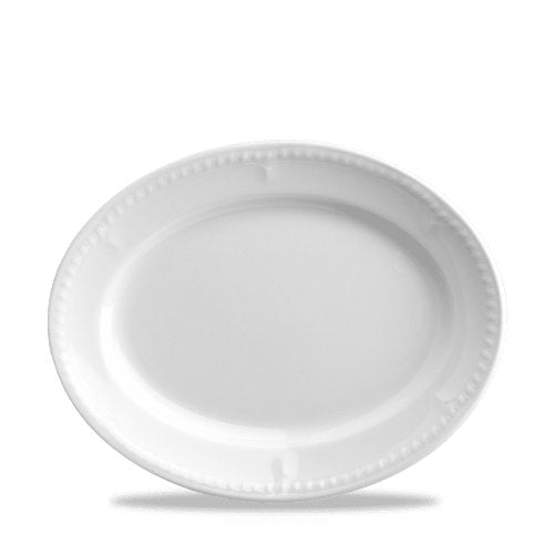 Churchill Super Vitrified Buckingham Oval Platte 25,4cm für gastronomischen Einsatz