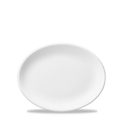 Churchill Super Vitrified White Platte Oval Coup 25,4cm für Gastronomie