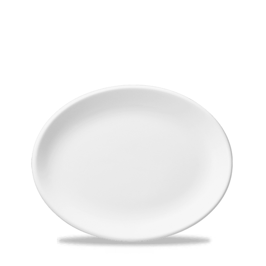 Churchill Super Vitrified White Platte Oval Coup 28cm für Gastronomie