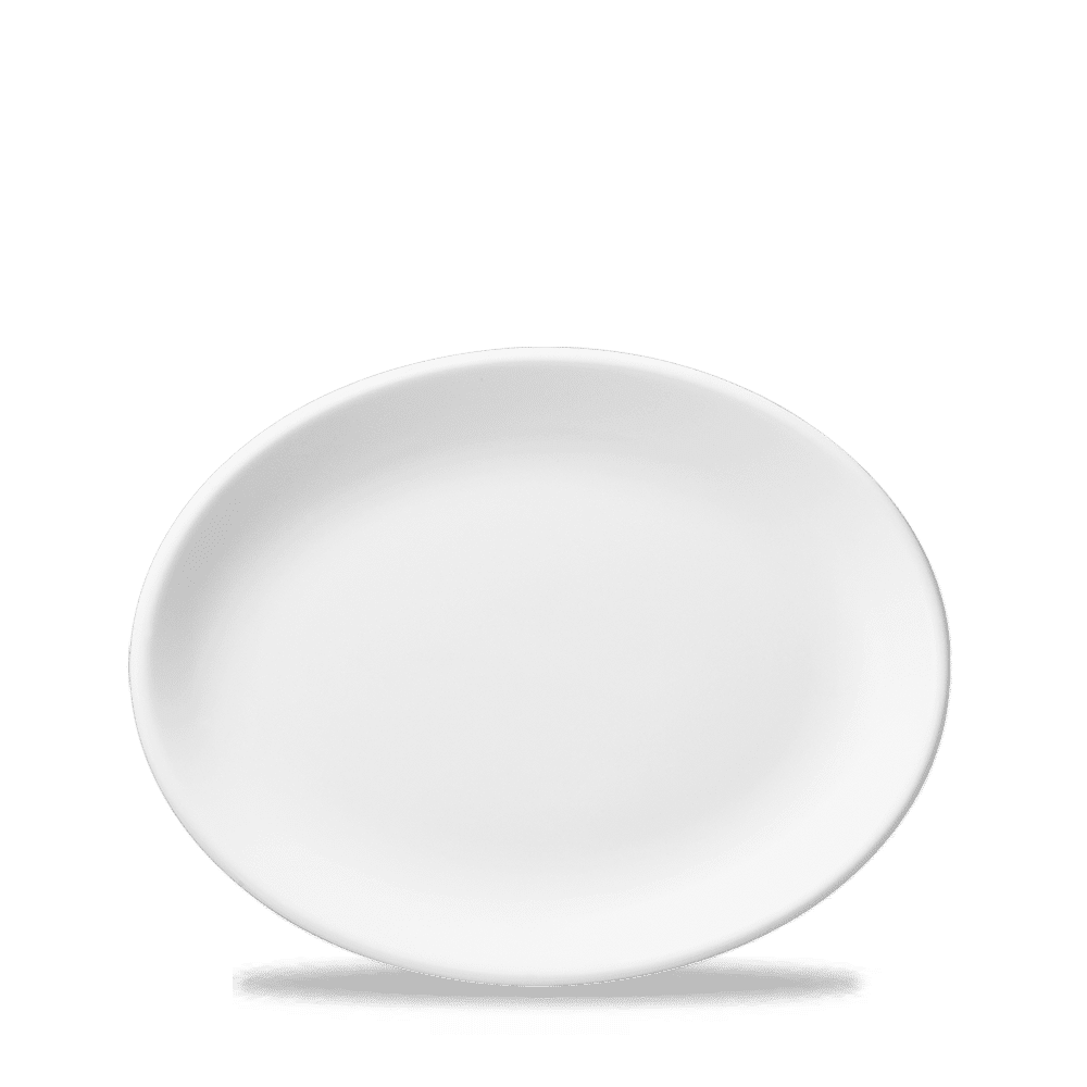 Churchill Super Vitrified White Platte Oval Coup 28cm für Gastronomie