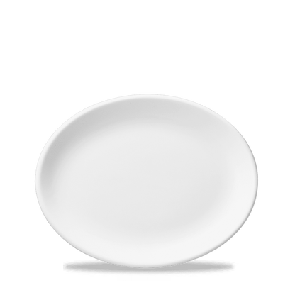 Churchill Super Vitrified White Platte Oval Coup 28cm für Gastronomie