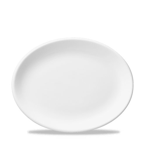 Churchill Super Vitrified White Platte Oval 34cm für Gastronomie