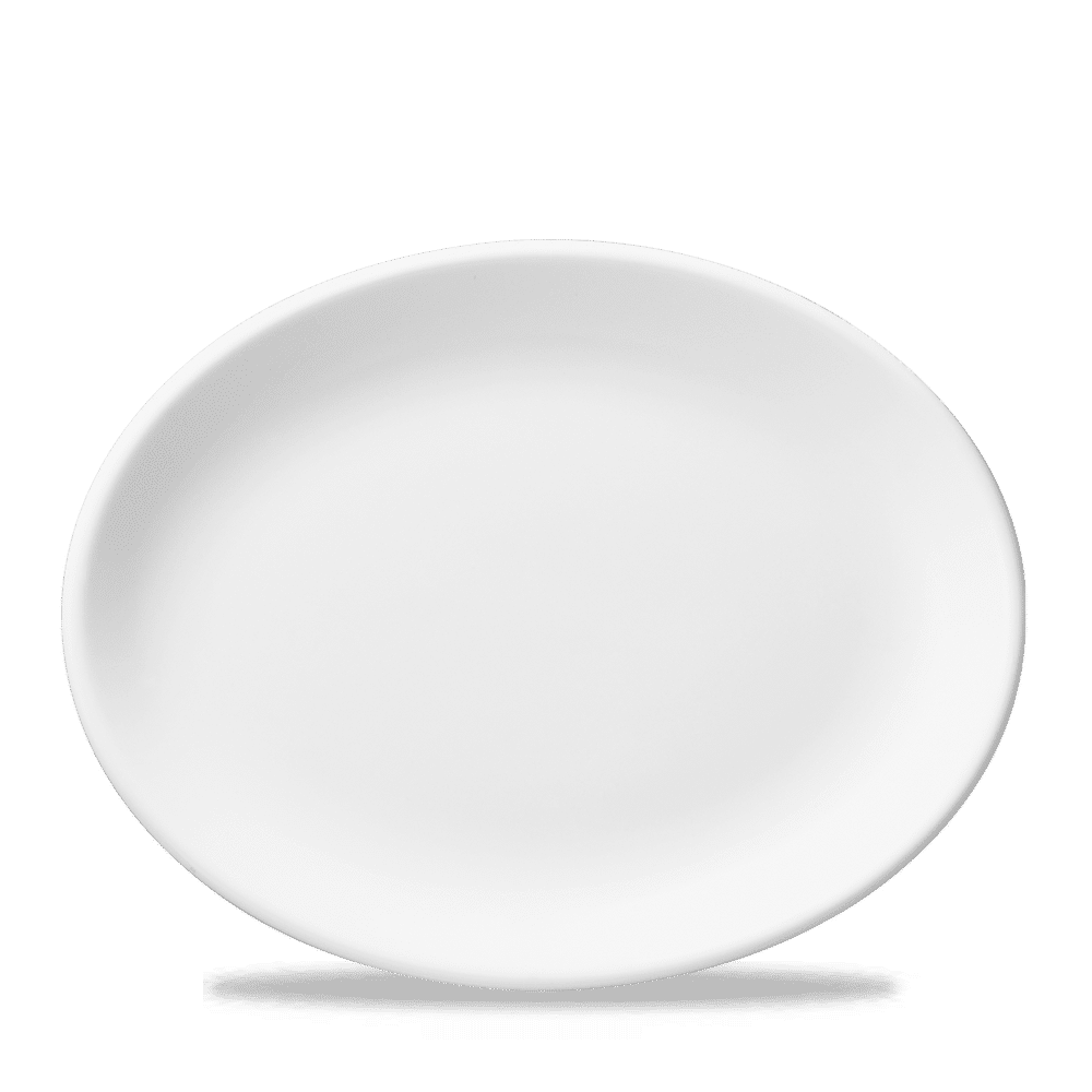 Churchill Super Vitrified White Platte Oval Coup 36cm für Gastronomie und Catering