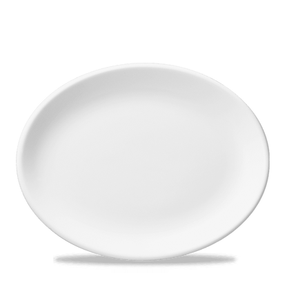 Churchill Super Vitrified White Platte Oval Coup 36cm für Gastronomie und Catering