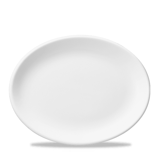 Churchill Super Vitrified White Platte Oval Coup 36cm für Gastronomie und Catering