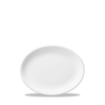 Churchill Super Vitrified Unterteller für Saucen, oval, 20,3cm, geeignet für Gastronomie