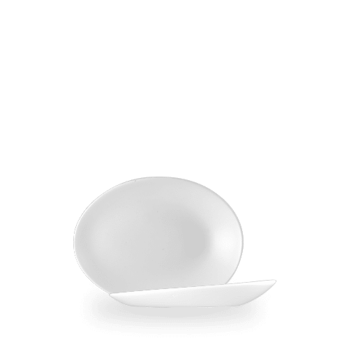 Churchill Super Vitrified Orb Platte Oval, ideal für die Präsentation von Speisen in der Gastronomie