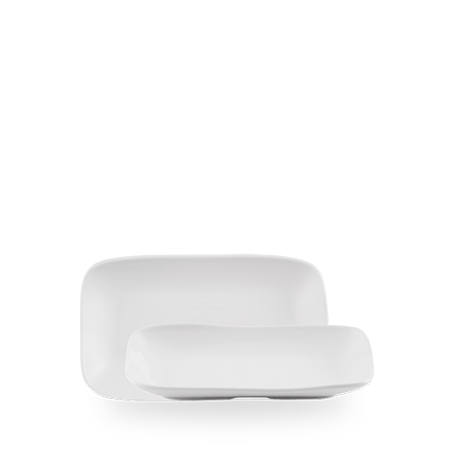 Churchill Super Vitrified White Tiefes Naturtablett 22x13cm für Gastronomie