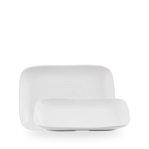Churchill Super Vitrified White Tiefes Naturtablett 26x18cm für Gastronomie
